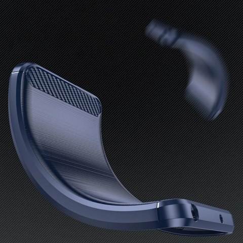Etui silikonowe Carbon Case do Samsung Galaxy S24 FE - niebieskie