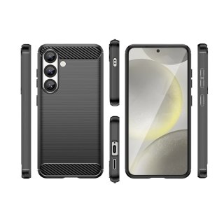 Etui silikonowe Carbon Case do Samsung Galaxy S25 - czarne