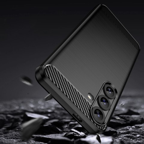 Etui silikonowe Carbon Case do Samsung Galaxy S25+ - czarne