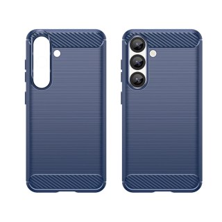 Etui silikonowe Carbon Case do Samsung Galaxy S25 - niebieskie