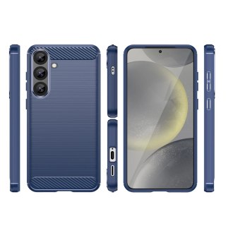 Etui silikonowe Carbon Case do Samsung Galaxy S25+ - niebieskie
