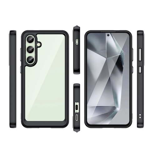 Etui silikonowe Outer Space Case z żelową ramką do Samsung Galaxy S24 FE - czarne