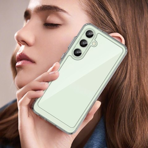 Etui silikonowe Outer Space Case z żelową ramką do Samsung Galaxy S24 FE - przezroczyste