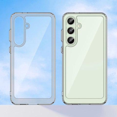 Etui silikonowe Outer Space Case z żelową ramką do Samsung Galaxy S24 FE - przezroczyste