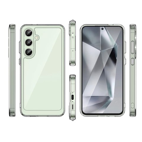 Etui silikonowe Outer Space Case z żelową ramką do Samsung Galaxy S24 FE - przezroczyste