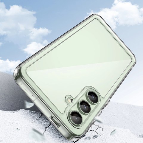 Etui silikonowe Outer Space Case z żelową ramką do Samsung Galaxy S24 FE - przezroczyste