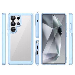 Etui silikonowe Outer Space Case z żelową ramką do Samsung Galaxy S25 Ultra - niebieskie