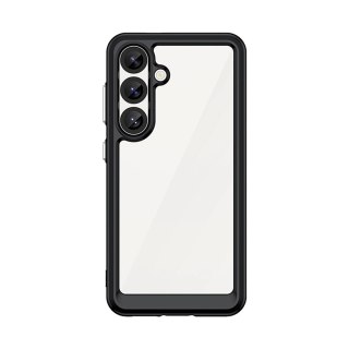 Etui silikonowe Outer Space Case z żelową ramką do Samsung Galaxy S25 - czarne