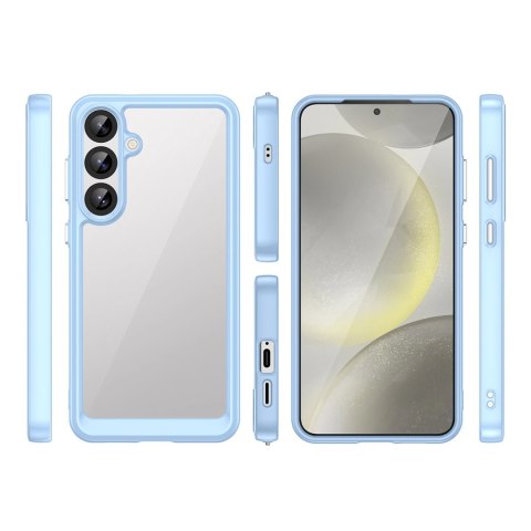 Etui silikonowe Outer Space Case z żelową ramką do Samsung Galaxy S25+ - niebieskie