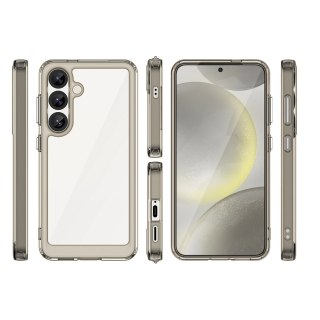 Etui silikonowe Outer Space Case z żelową ramką do Samsung Galaxy S25 - przezroczysto-czarne