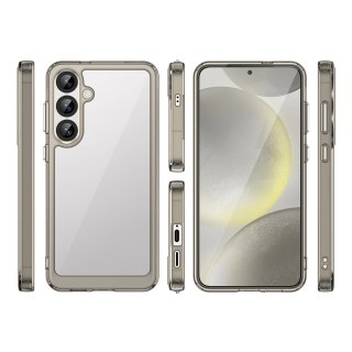 Etui silikonowe Outer Space Case z żelową ramką do Samsung Galaxy S25+ - przezroczysto-czarne