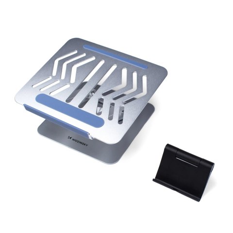 Podstawka pod laptopa Wozinsky WRS-CPY84SS aluminiowa + Gratis! podstawka do smartfona - srebrna