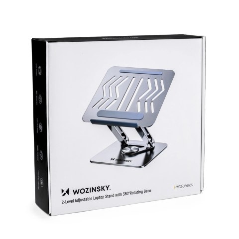 Podstawka pod laptopa Wozinsky WRS-CPY84SS aluminiowa + Gratis! podstawka do smartfona - srebrna