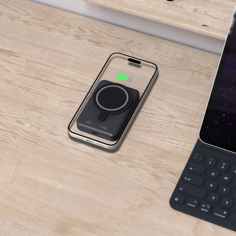 Powerbank Tech-Protect LifeMag PB11 z MagSafe 10000mAh 15W port USB-C - czarny + kabel USB-C