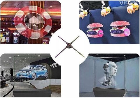 Projektor z Hologramem 3D 624 LED - Rozmiar 520x520 mm Braders