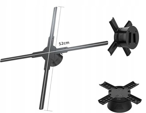 Projektor z Hologramem 3D 624 LED - Rozmiar 520x520 mm Braders