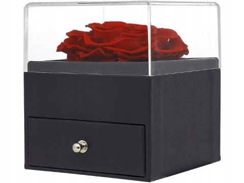 Elegancka szkatułka z wieczną różą - idealny prezent na biżuterię Braders