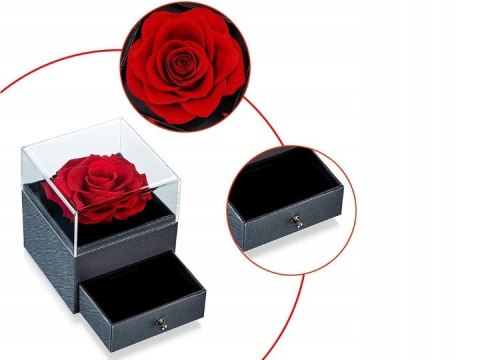 Elegancka szkatułka z wieczną różą - idealny prezent na biżuterię Braders