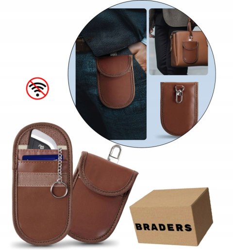 Etui antykradzieżowe RFID do kluczyków samochodowych - pokrowiec fioletowy