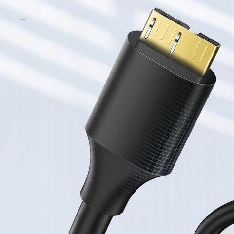 Kabel USB 3.0 - Micro USB-B, 1m, szybki przesył danych 5Gb/s, czarny