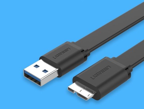 Kabel USB 3.0 - Micro USB-B, 1m, szybki przesył danych 5Gb/s, czarny