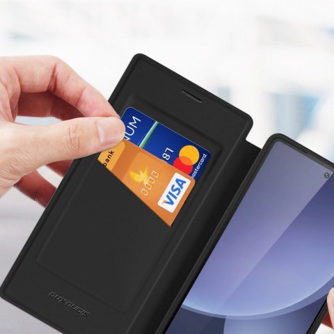 Etui Dux Ducis Skin X Pro na Samsung Galaxy S25 Ultra z MagSafe i portfelem - czarne