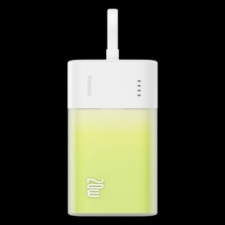 Powerbank Baseus Popsicle 5200mAh 20W z wbudowanym kablem Lightning (+ biały kabel Baseus Simple USB-C - USB-C 60W/20V/3A/30cm) 