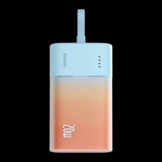 Powerbank Baseus Popsicle 5200mAh 20W z wbudowanym kablem Lightning (+ biały kabel Baseus Simple USB-C - USB-C 60W/20V/3A/30cm) 