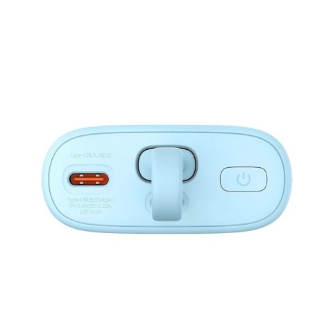 Powerbank Baseus Popsicle 5200mAh 20W z wbudowanym kablem Lightning (+ biały kabel Baseus Simple USB-C - USB-C 60W/20V/3A/30cm) 