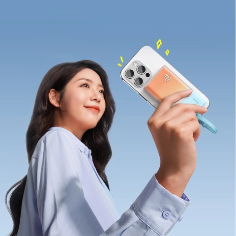 Powerbank Baseus Popsicle 5200mAh 20W z wbudowanym kablem Lightning (+ biały kabel Baseus Simple USB-C - USB-C 60W/20V/3A/30cm) 