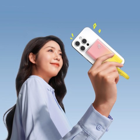 Powerbank Baseus Popsicle 5200mAh 20W z wbudowanym kablem Lightning (+ biały kabel Baseus Simple USB-C - USB-C 60W/20V/3A/30cm) 