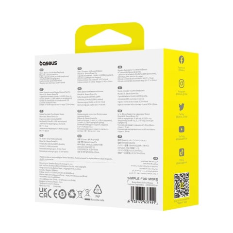 Słuchawki bezprzewodowe Baseus Bowie E5x TWS - niebieskie