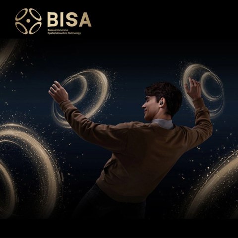 Słuchawki bezprzewodowe Baseus Bowie MA20 Pro TWS z ANC i IPX6 - czarne