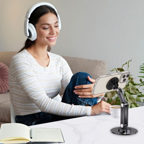 TECH-PROTECT DPT100 UNIVERSAL MAGNETIC MAGSAFE PHONE DESKTOP STAND BLACK