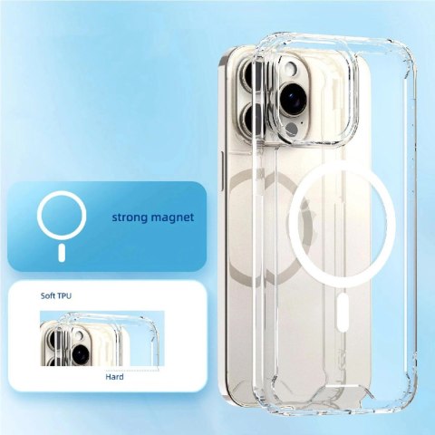 Etui Wozinsky Clear Corner Case MagSafe na Samsung Galaxy S24 FE - przezroczyste