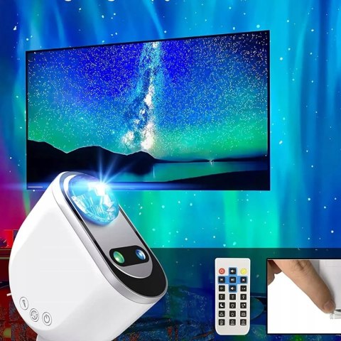 PROJEKTOR GWIAZD Dla Dzieci Lampka Nocna Rzutnik Led Laserowy Głośnik Pilot