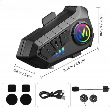 Profesjonalny zestaw słuchawkowy do kasku - bezprzewodowy i wygodny Braders