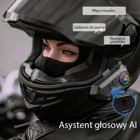 Profesjonalny zestaw słuchawkowy do kasku - bezprzewodowy i wygodny Braders