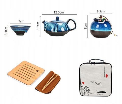 Zestaw do parzenia herbaty czajnik filiżanki Braders