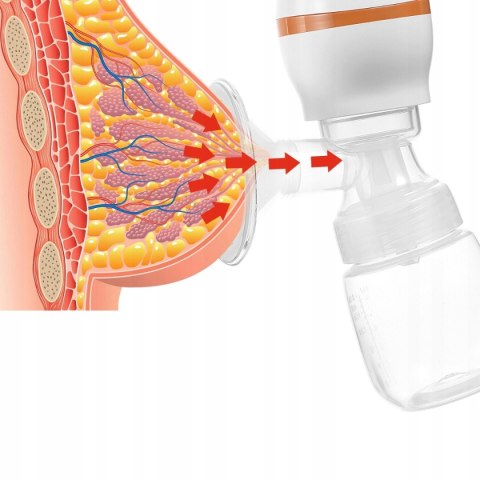 Elektryczny laktator piersi braders cichy bez BPA 180ml 4 tryby LCD