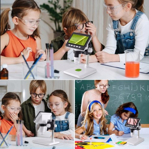 MIKROSKOP CYFROWY Z POWIĘKSZENIEM EKRAN HD 4,3" 1000x + karta pamięci 32GB