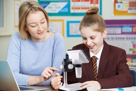 MIKROSKOP CYFROWY Z POWIĘKSZENIEM EKRAN HD 4,3" 1000x + karta pamięci 32GB