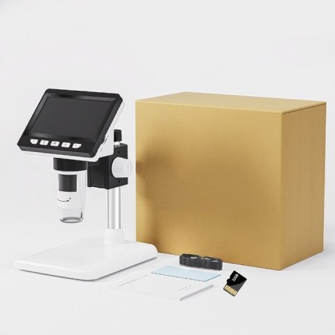 MIKROSKOP CYFROWY Z POWIĘKSZENIEM EKRAN HD 4,3" 1000x + karta pamięci 32GB