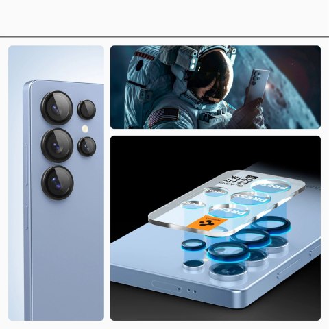 Osłona aparatu Spigen Optik Pro GLAS.TR EZ FIT 2-pack na Samsung Galaxy S25 Ultra - czarna