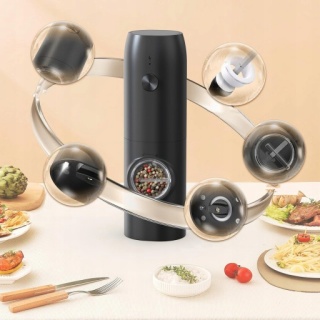 ZESTAW 2x MŁYNEK ELEKTRYCZNY GRAWITACYJNY DO PIEPRZU I SOLI BAZA ŁADUJĄCA