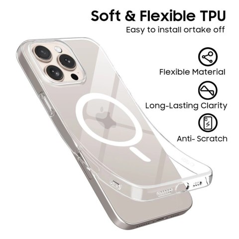 Etui Tech-Protect FlexAir MagSafe na iPhone 16e - przezroczyste