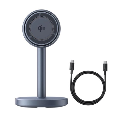 Ładowarka indukcyjna Baseus Orbit 2 Pro MagSafe Qi2 20W 2 w 1 z chłodzeniem - szara