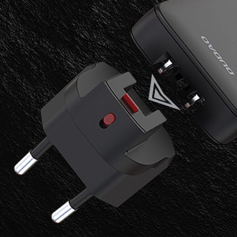 Ładowarka sieciowa GaN Dudao A65Q 65W USB-A / USB-C PD ultracienka - czarna