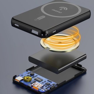 Powerbank Dudao K14S+ 10000mAh 20W USB-A / USB-C / MagSafe z podstawką - czarny