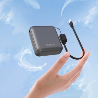 Powerbank Dudao K22+ 10000mAh 22.5W USB-C z zawieszką / kablem - szary